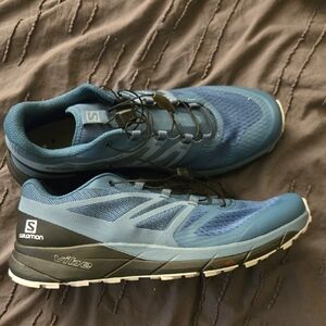 Salomon Man Teal and Navy Running Shoes Sizec10.5